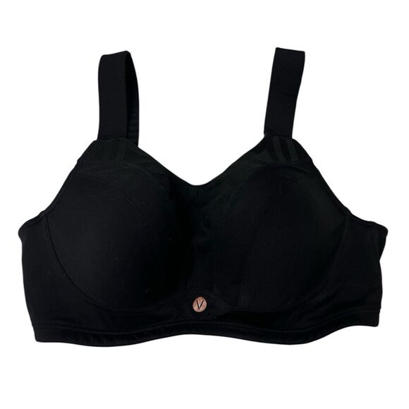 LIVI Active Plus Size Black Max Support Wicking Underwire Sports Bra SZ 40D - Picture 3 of 5
